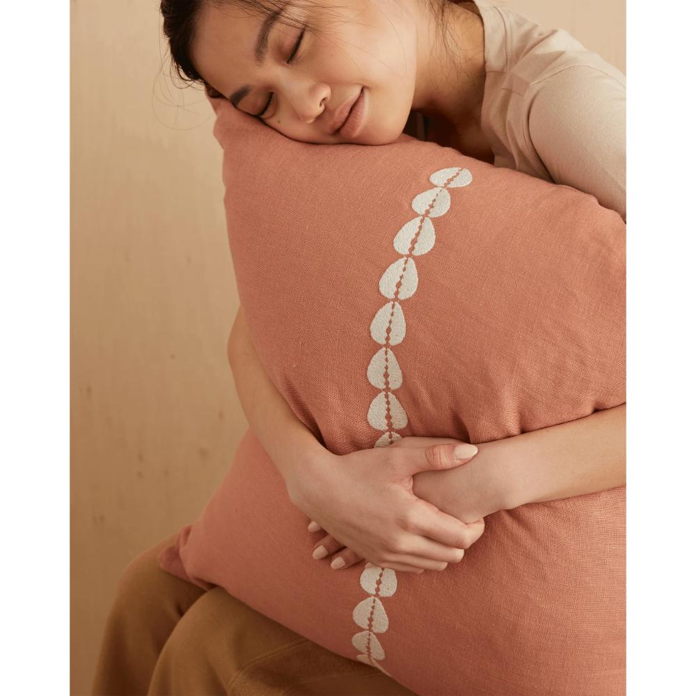 Cowrie Pillow Cover - Sandalwood