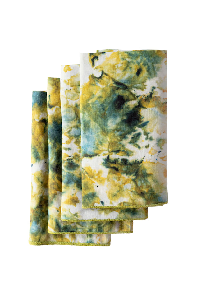 Green Marble Napkin Set of 4