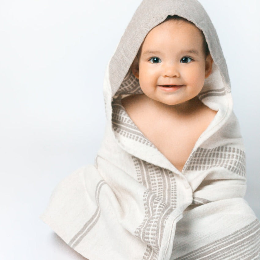 Baby Hooded Towel - Stone