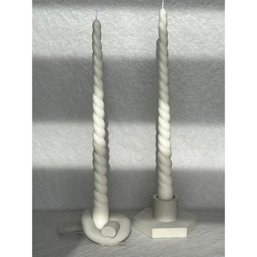 Spiral Taper Candles - set of 2