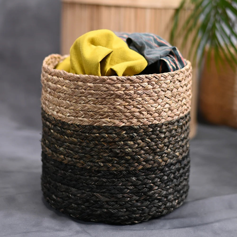 Sabaii Plant Holder Basket - Natural and Black