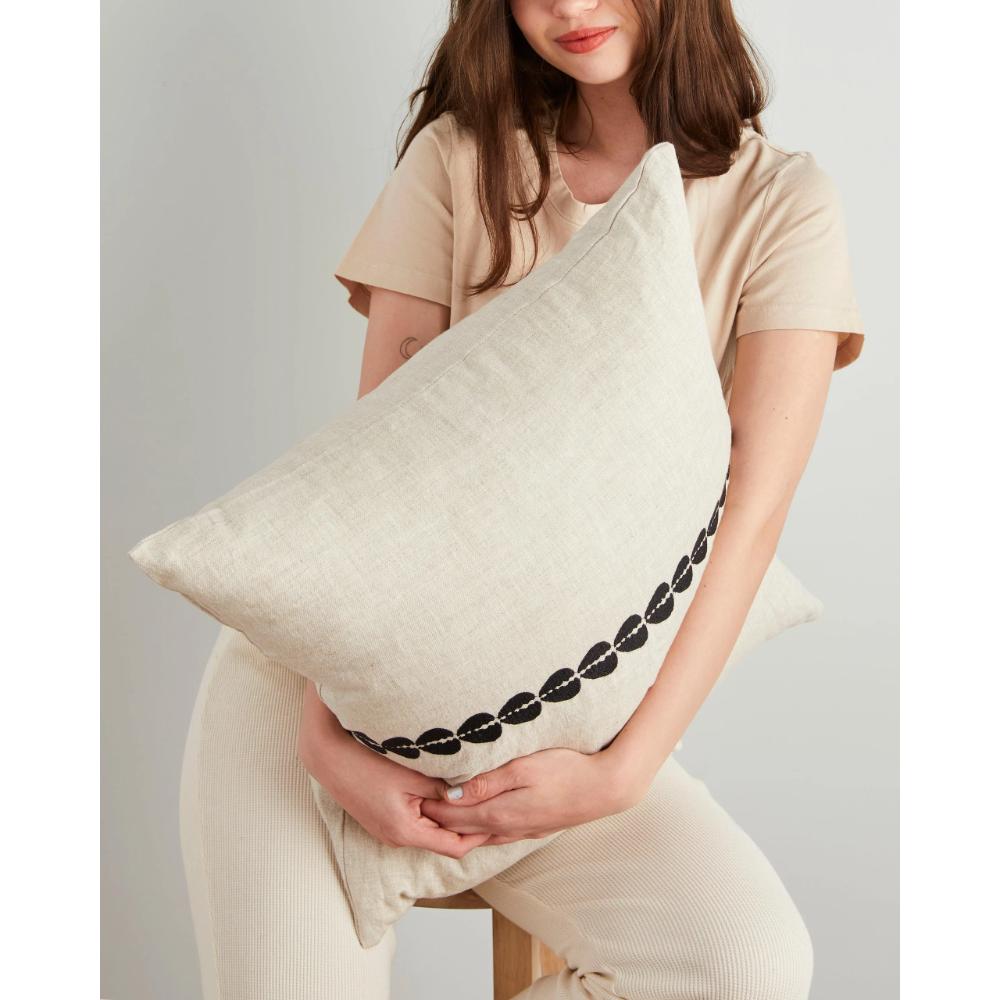 Cowrie Pillow Cover - Natural