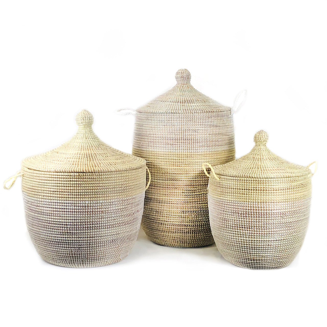 Medium Two-Tone Basket - Natural + White