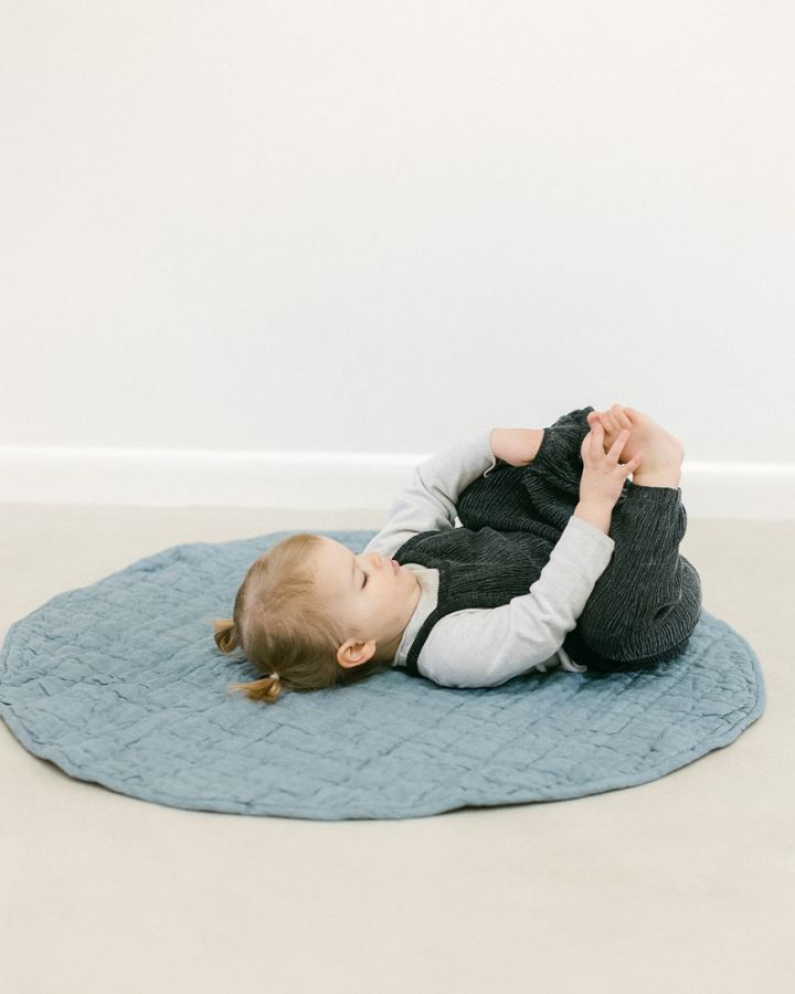 Stone Washed Linen Quilted Play Mat