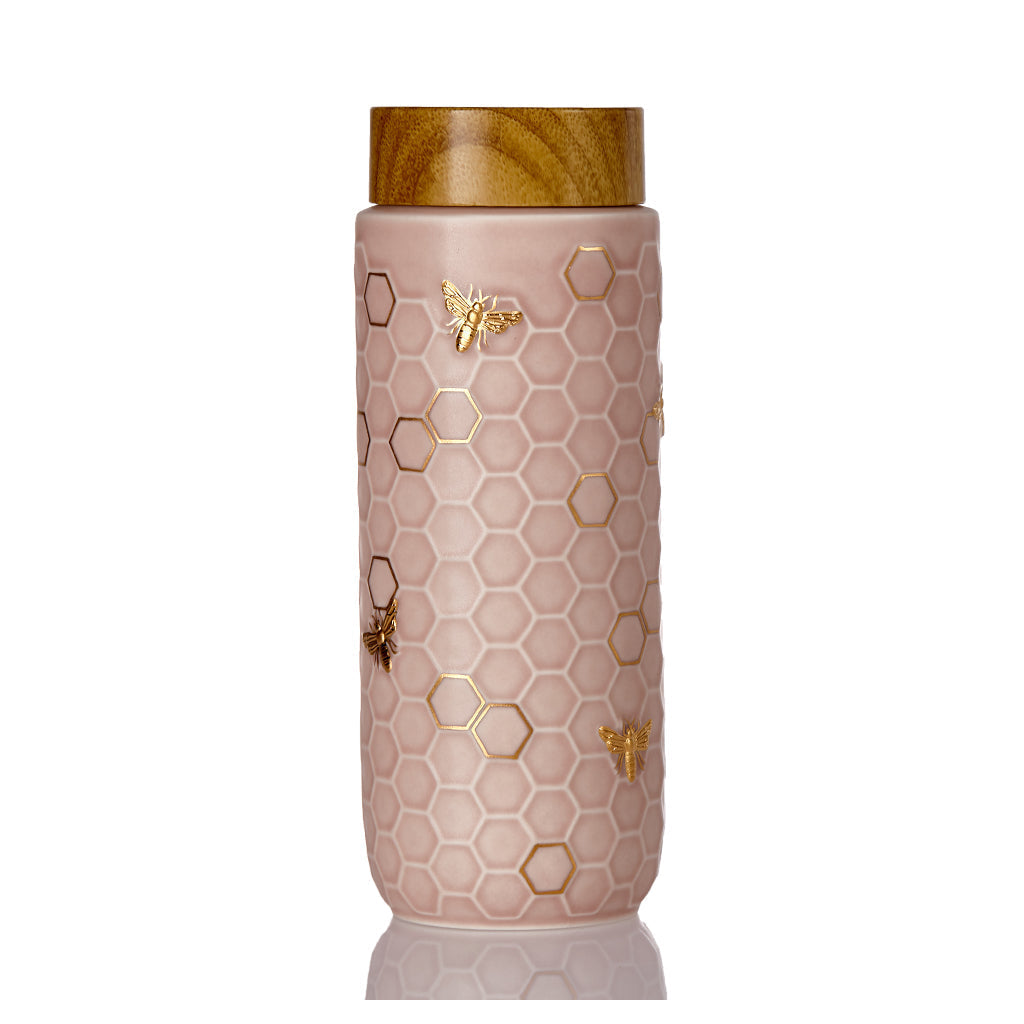 Honey Bee Travel Mug / Gold 16 oz